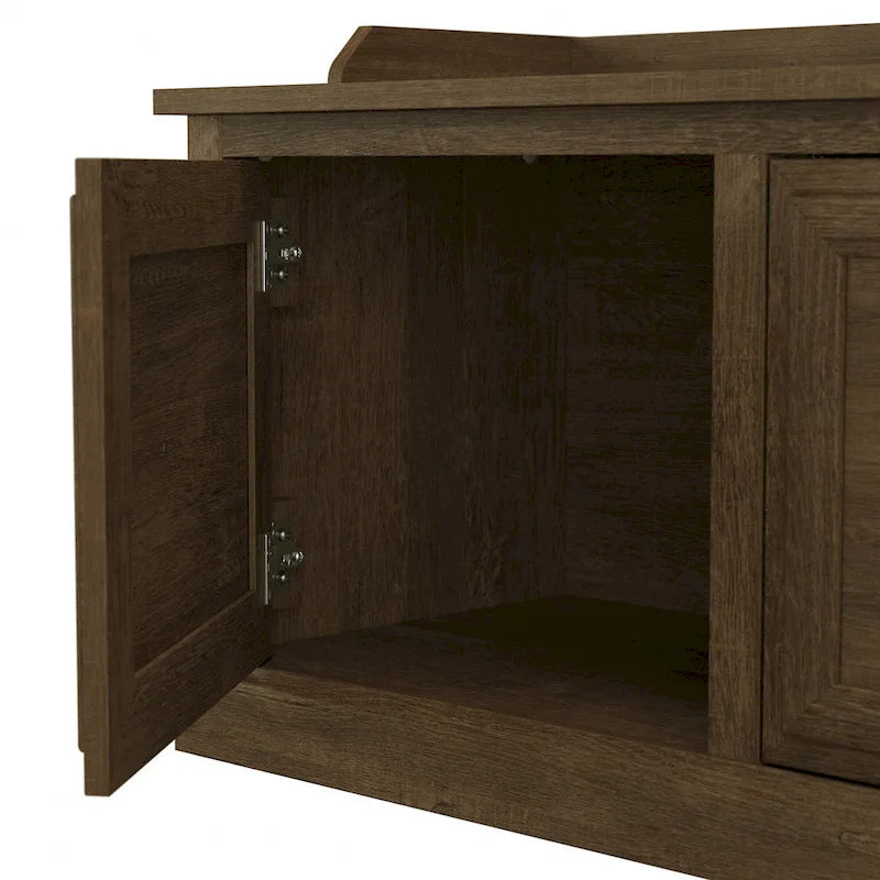 40W Entryway Bench and Wall Mounted Shelf