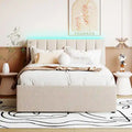 Full Size Teddy Fleece Platform Bed with Trundle Upholstered Bed Frame & Tufted Headboard Bunk Bed, Space-Saving, Easy Assembly