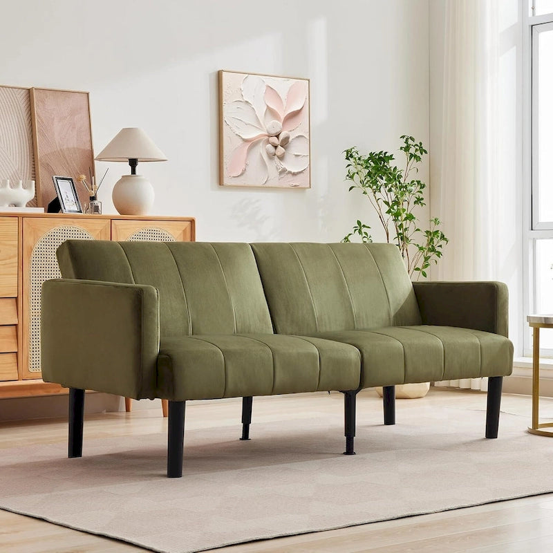 Sofa Bed, Compact Loveseat, Modern Mid-Century Sleeper Sofa, Convertible Couch, Living Room Couches