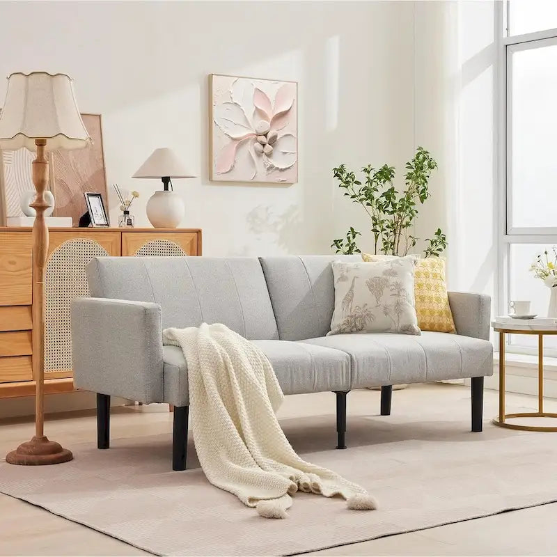 Sofa Bed, Compact Loveseat, Modern Mid-Century Sleeper Sofa, Convertible Couch, Living Room Couches