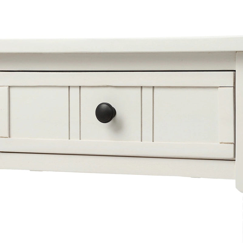 Console Table with Two Drawers and Bottom Shelf