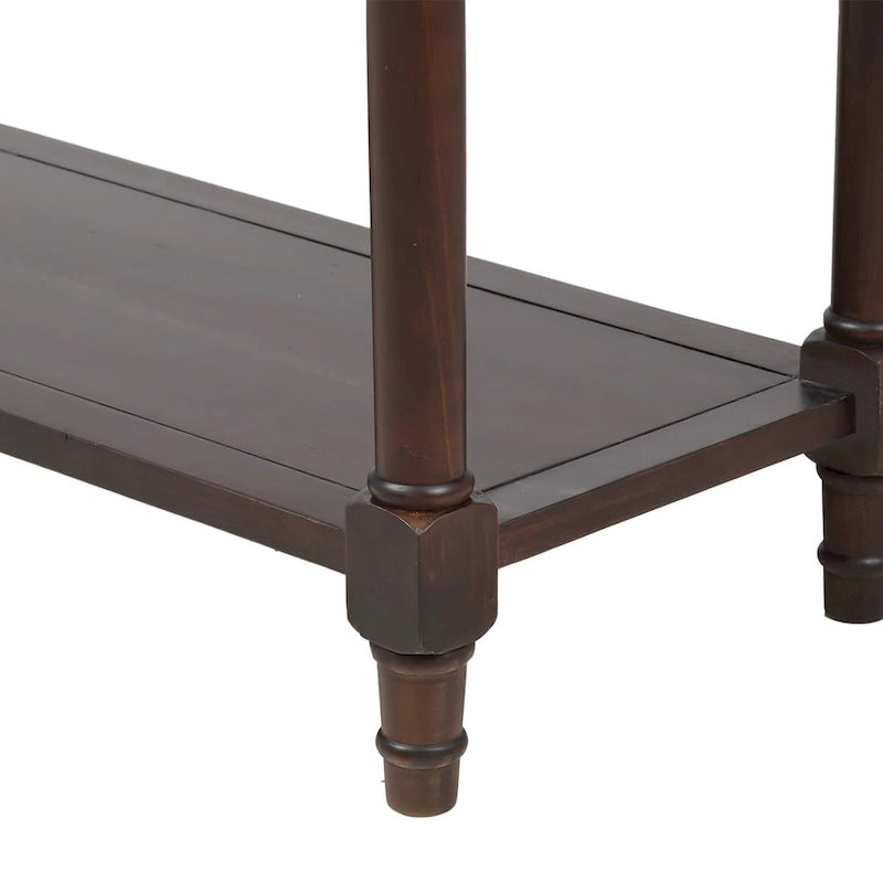 Console Table with Two Drawers and Bottom Shelf