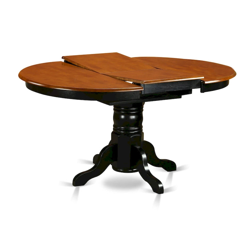 Kitchen Dining Table Butterfly leaf Oval Table Top and Pedestal Legs- Hardwood Table (Finish Option)