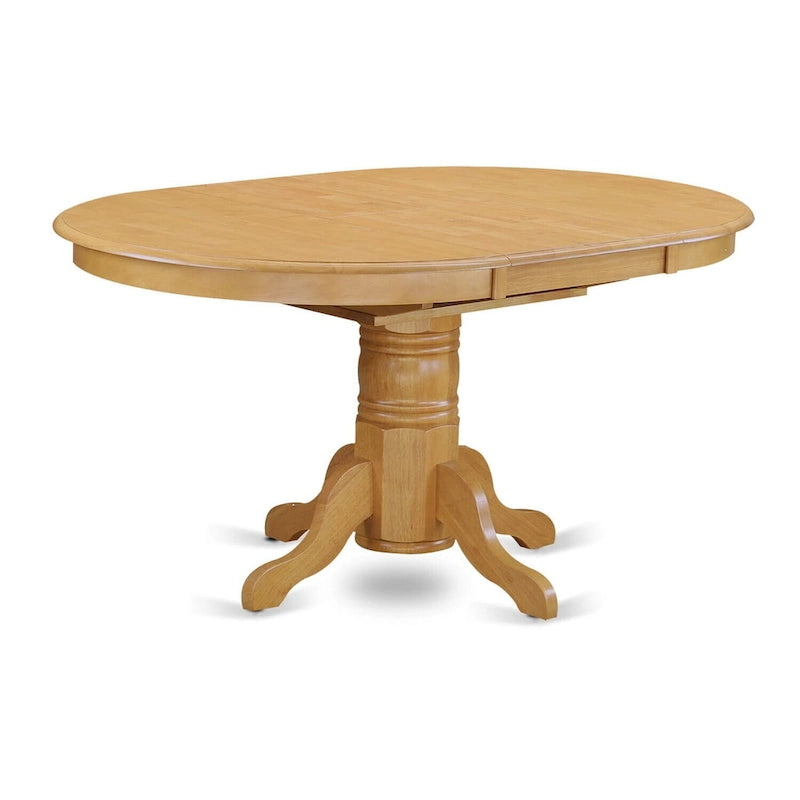 Kitchen Dining Table Butterfly leaf Oval Table Top and Pedestal Legs- Hardwood Table (Finish Option)