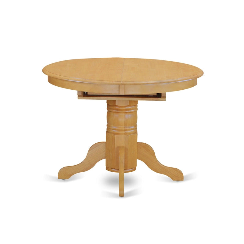 Kitchen Dining Table Butterfly leaf Oval Table Top and Pedestal Legs- Hardwood Table (Finish Option)