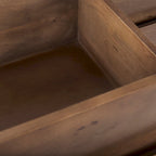 Buffet à 6 tiroirs en bois de manguier massif brun moyen - 74.3L x19.8W x 29.5H