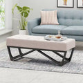Contemporary Fabric Ottoman Bench