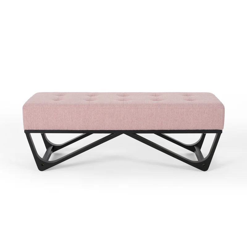 Contemporary Fabric Ottoman Bench