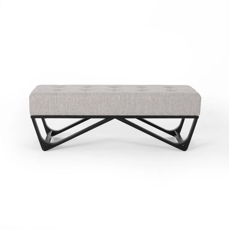 Contemporary Fabric Ottoman Bench