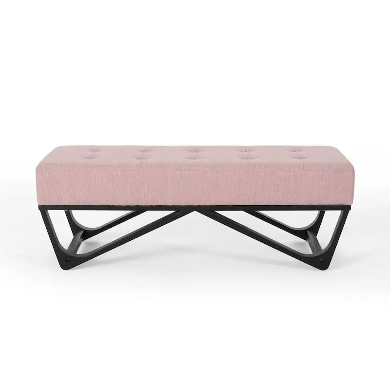 Contemporary Fabric Ottoman Bench