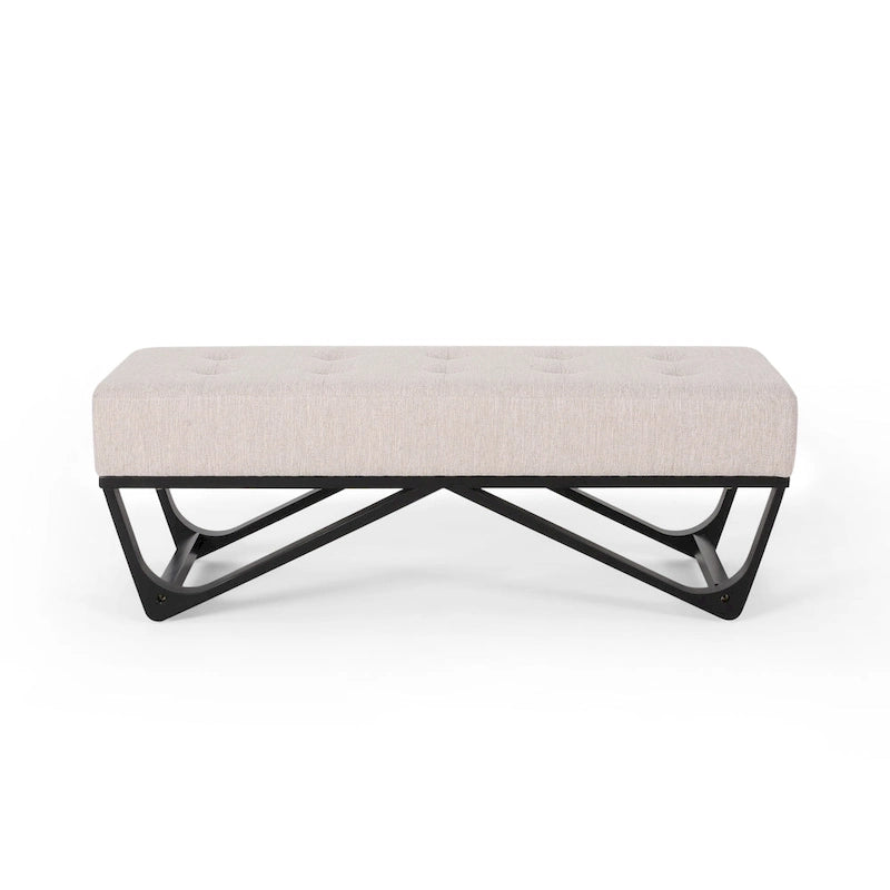 Contemporary Fabric Ottoman Bench