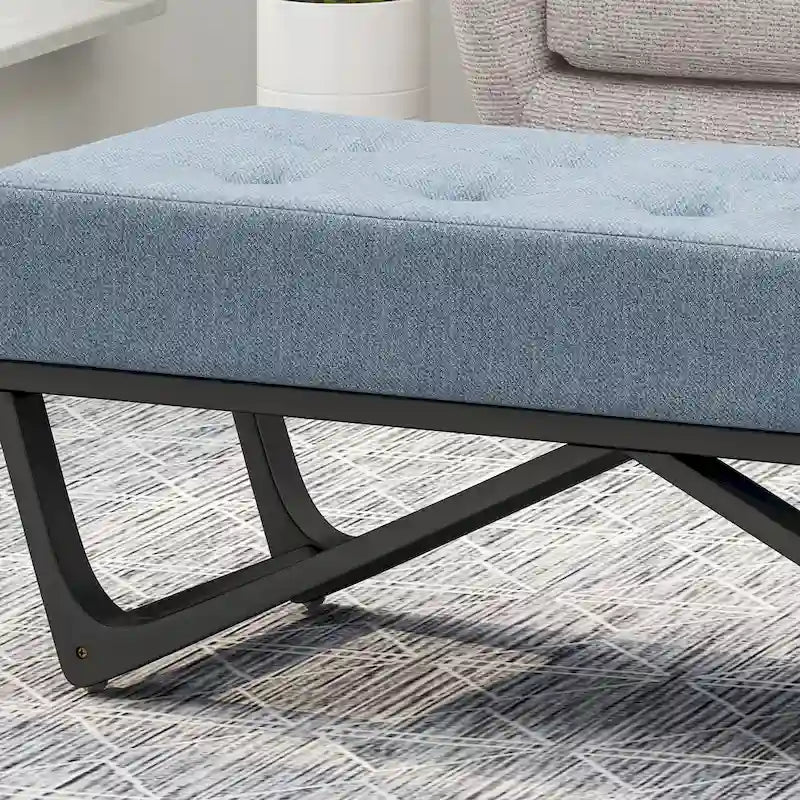 Contemporary Fabric Ottoman Bench