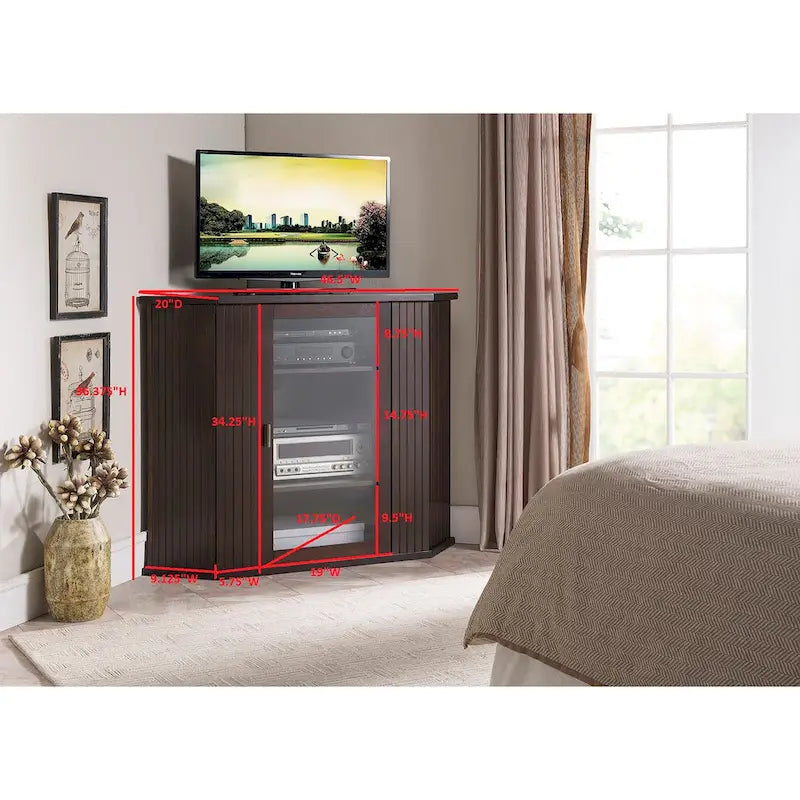 Wood Corner TV/Entertainment Center - 47 inches in width