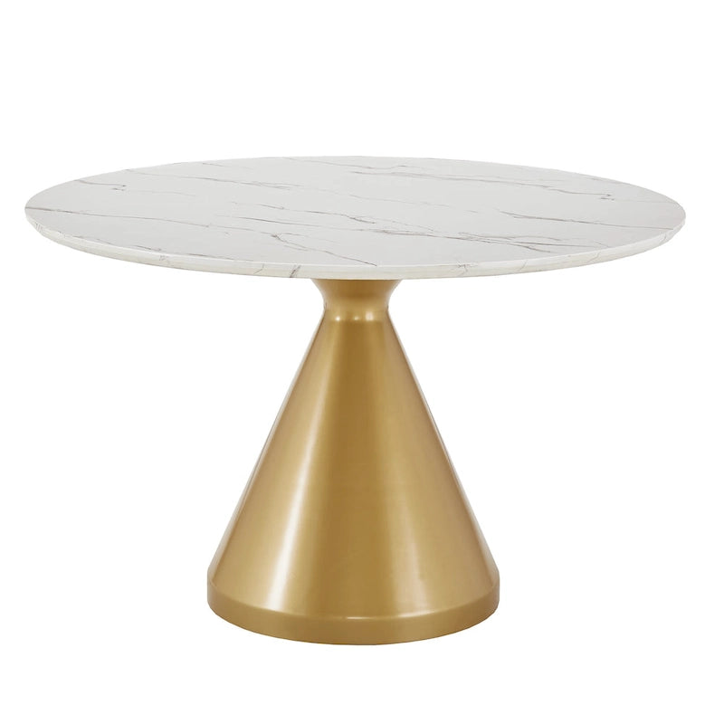46 Wide Faux Marble Round Dining Table
