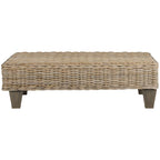 Banco de vime natural lavado - 40.6 x 27.6 x 12.2