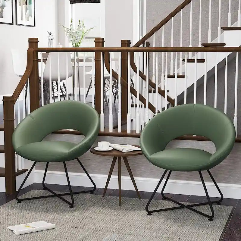 Green Velvet chair,velvet accent chair for Living Room Bedroom Office Leisure Upholstered Single Sofa