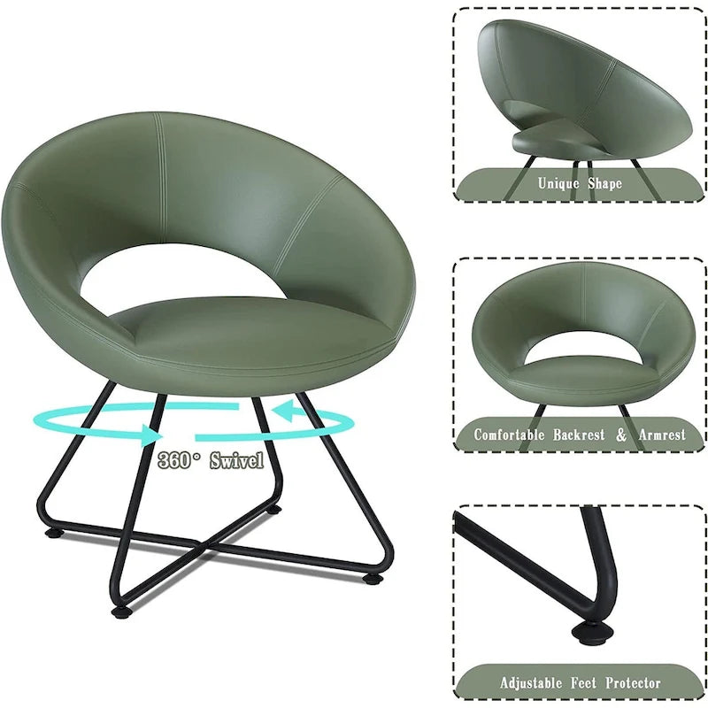 Green Velvet chair,velvet accent chair for Living Room Bedroom Office Leisure Upholstered Single Sofa
