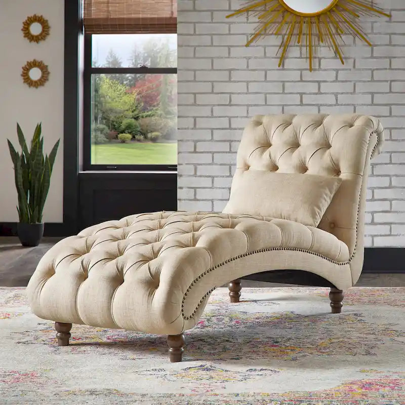 Tufted Oversized Chaise Lounge