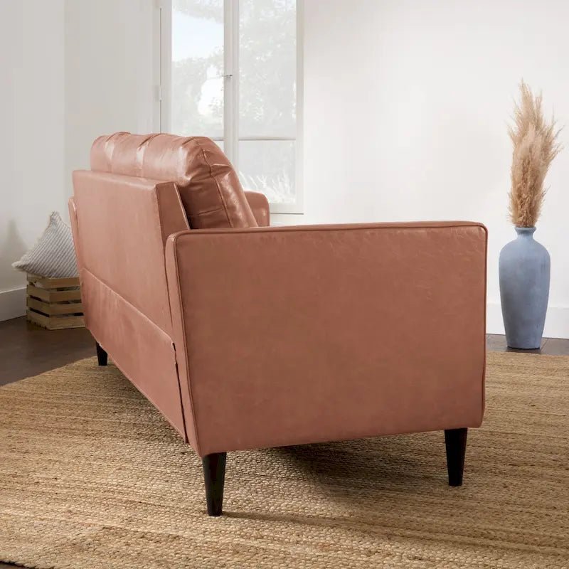 73 Upholstered Curved Arm Sofa