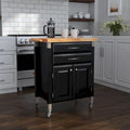 Kitchen Cart with Wood Top