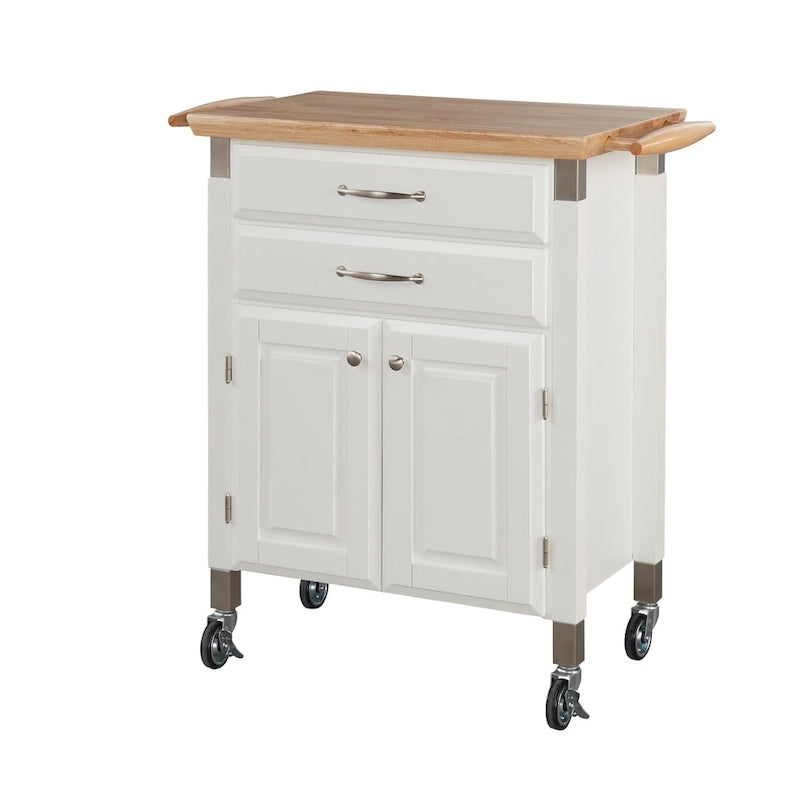 Kitchen Cart with Wood Top
