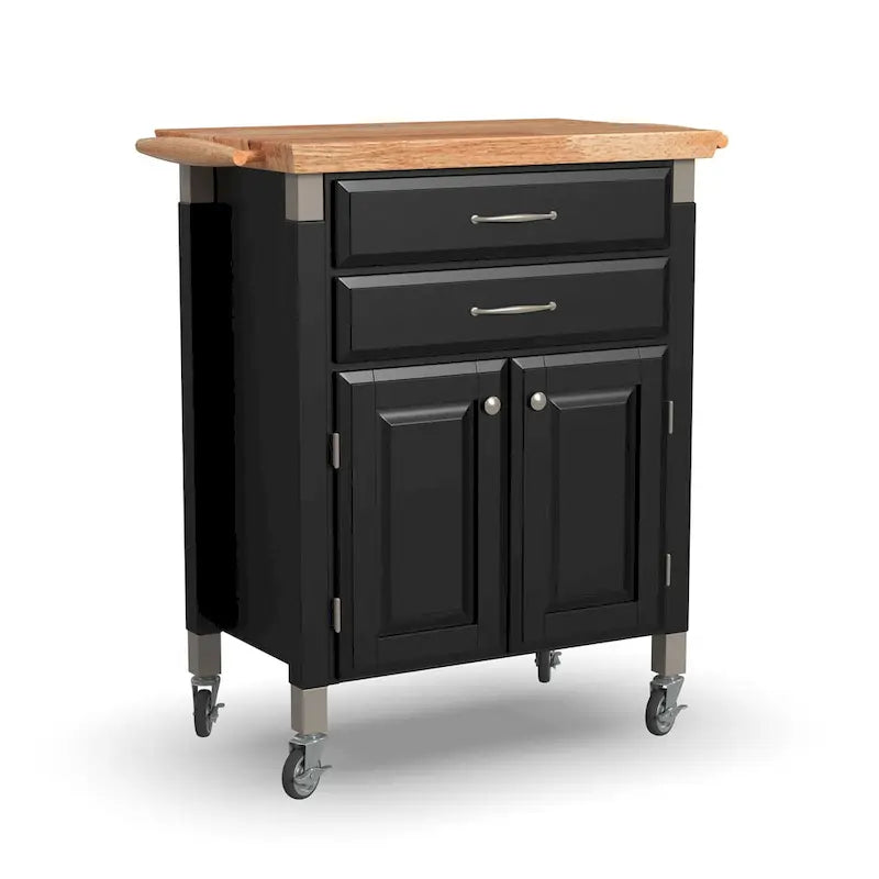 Kitchen Cart with Wood Top