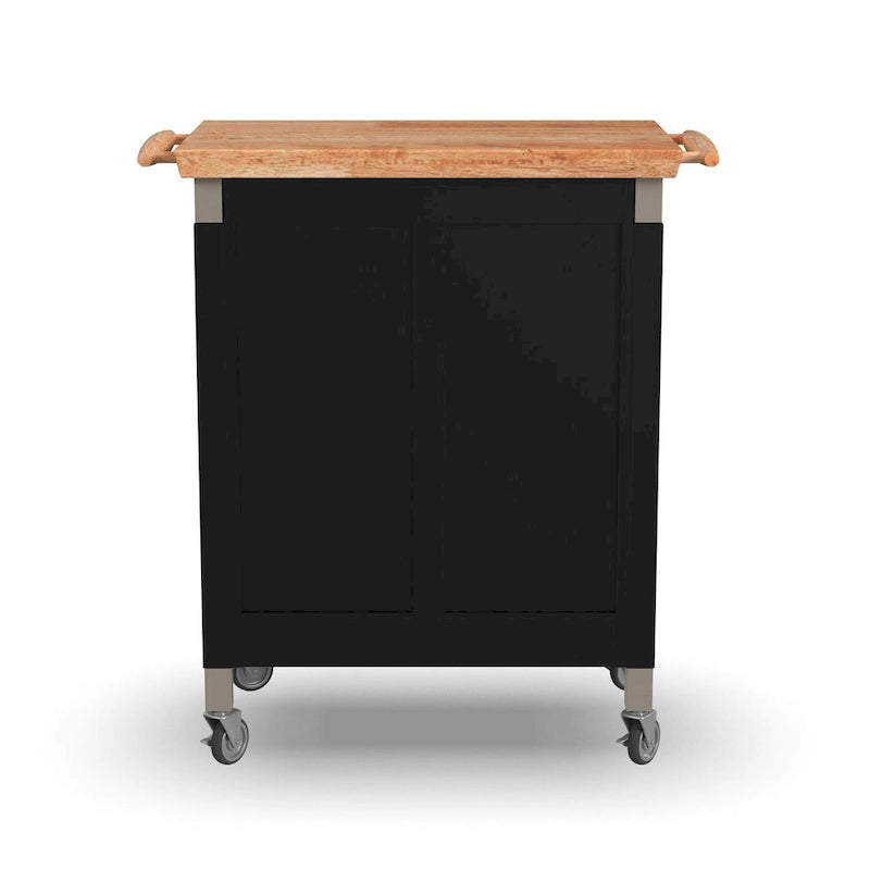Kitchen Cart with Wood Top