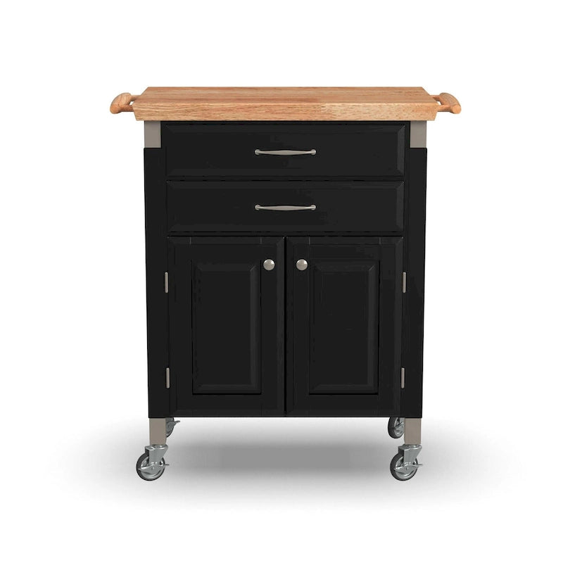 Kitchen Cart with Wood Top