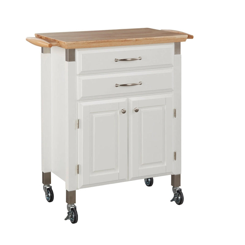 Kitchen Cart with Wood Top
