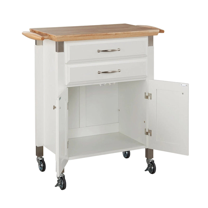 Kitchen Cart with Wood Top