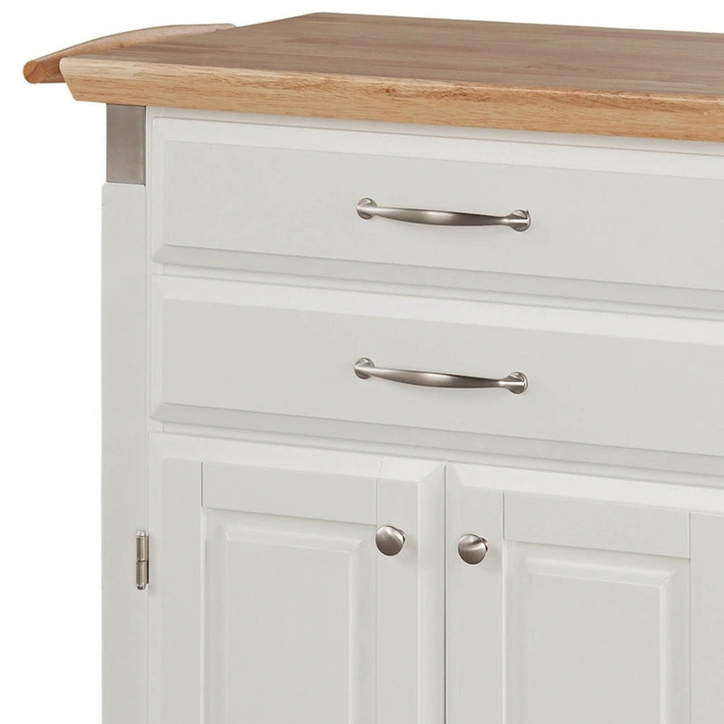 Kitchen Cart with Wood Top
