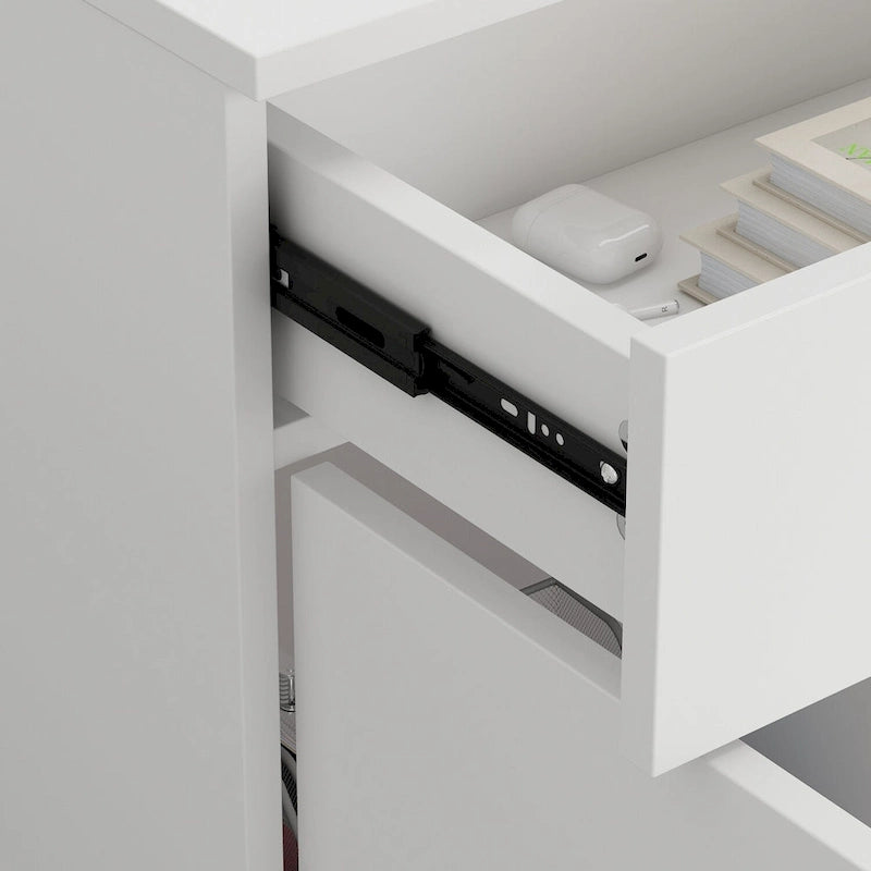 Reception Desk L-Shaped Front Counter Table w/ Storage Shelf