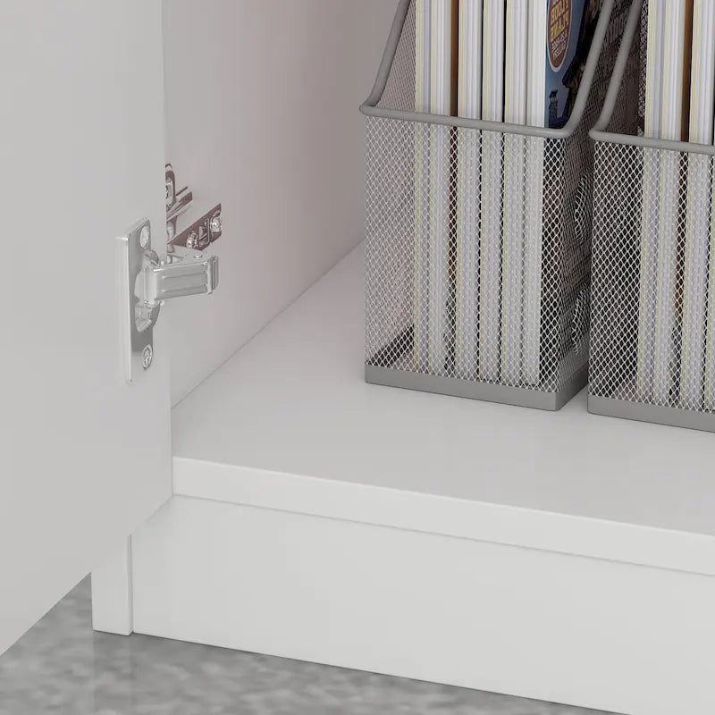 Reception Desk L-Shaped Front Counter Table w/ Storage Shelf