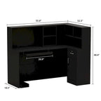 L-Shape Wood Reception Desk Office Computer Desk