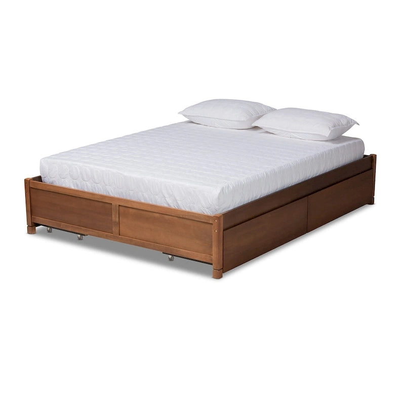 Modern & Contemporary 4-Drawer Wood Storage Bed Frame(Platform)