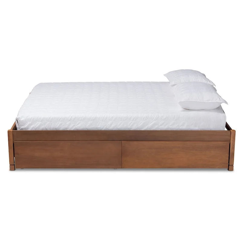 Modern & Contemporary 4-Drawer Wood Storage Bed Frame(Platform)