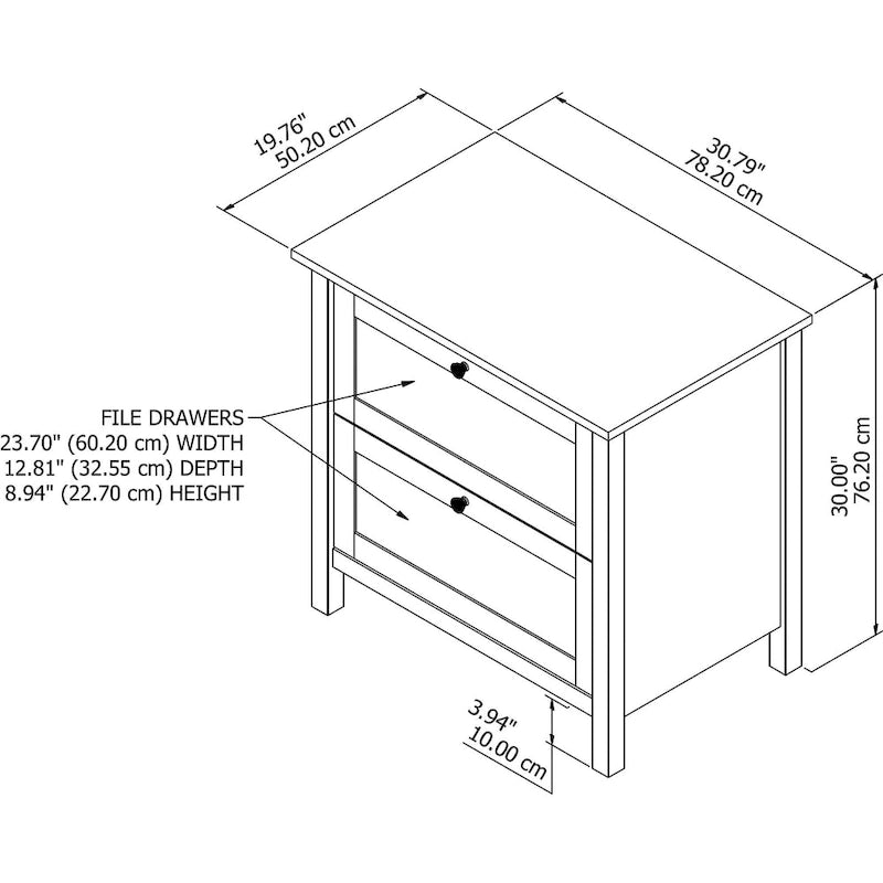 2 Drawer Lateral File Cabinet
