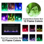 30 Recessed Electric Fireplace High Glossy TV Stand