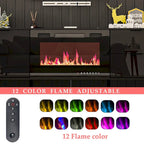 30 Recessed Electric Fireplace High Glossy TV Stand