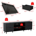 30 Recessed Electric Fireplace High Glossy TV Stand