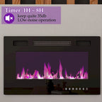 30 Recessed Electric Fireplace High Glossy TV Stand
