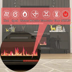 30 Recessed Electric Fireplace High Glossy TV Stand