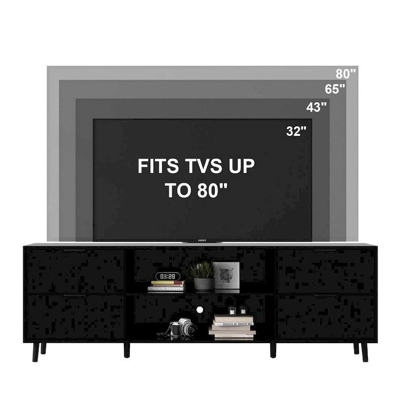 30 Recessed Electric Fireplace High Glossy TV Stand Combo Fireplace