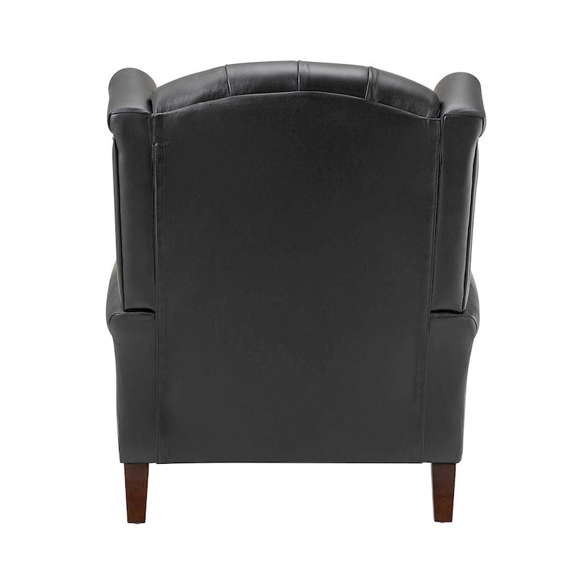 Classic Leather Armchair with Nailhead Trim