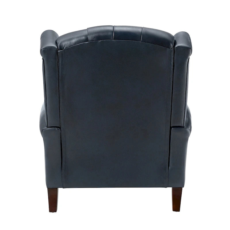 Classic Leather Armchair with Nailhead Trim