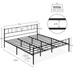 Estrutura de cama tipo plataforma com cabeceira e peseira