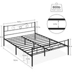 Estrutura de cama tipo plataforma com cabeceira e peseira