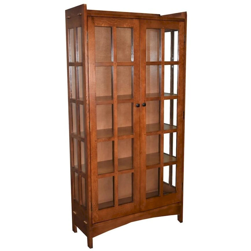 Mission Oak Display China Cabinet / Bookcase - 39W