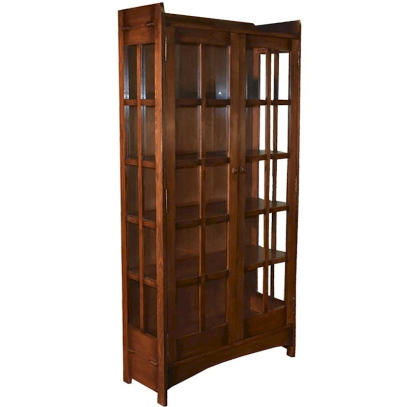 Mission Oak Display China Cabinet / Bookcase - 39W