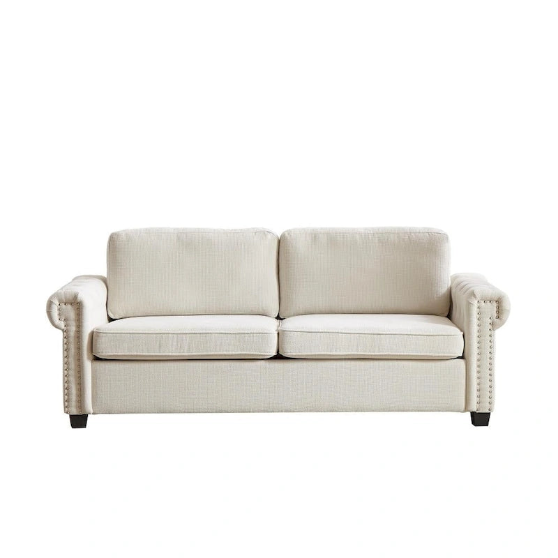 83.8 Convertible 2-in-1 Pullout Polyester Sleeper Sofa Bed